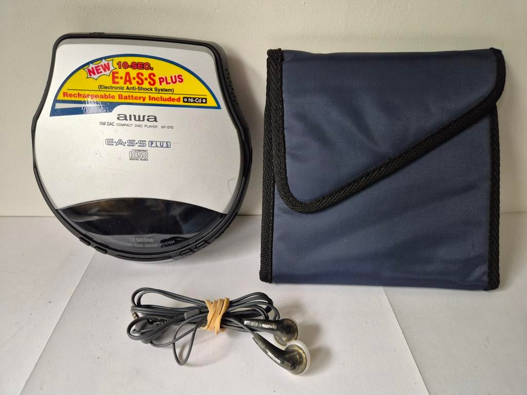 Aiwa XP-570 CD-speler discman - Aiwa Oortjes - CD speler, Ophalen of Verzenden, Gebruikt, Overige merken, Draagbaar