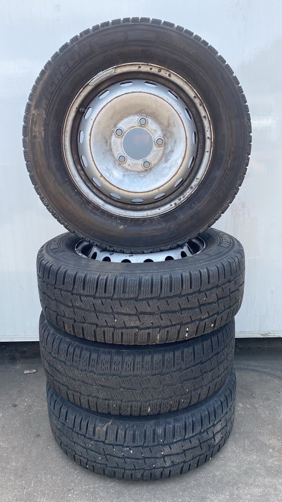 Mercedes-Benz Sprinter Winter Banden Set 225-65-16 5x130, Gebruikt, -, -, Banden en Velgen