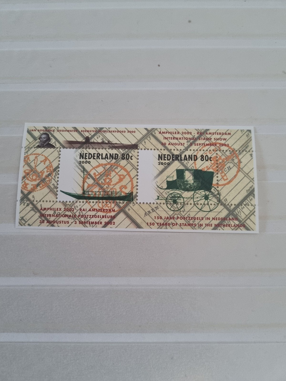 Nederland 80c postzegel Amphilex 2002, Ophalen of Verzenden