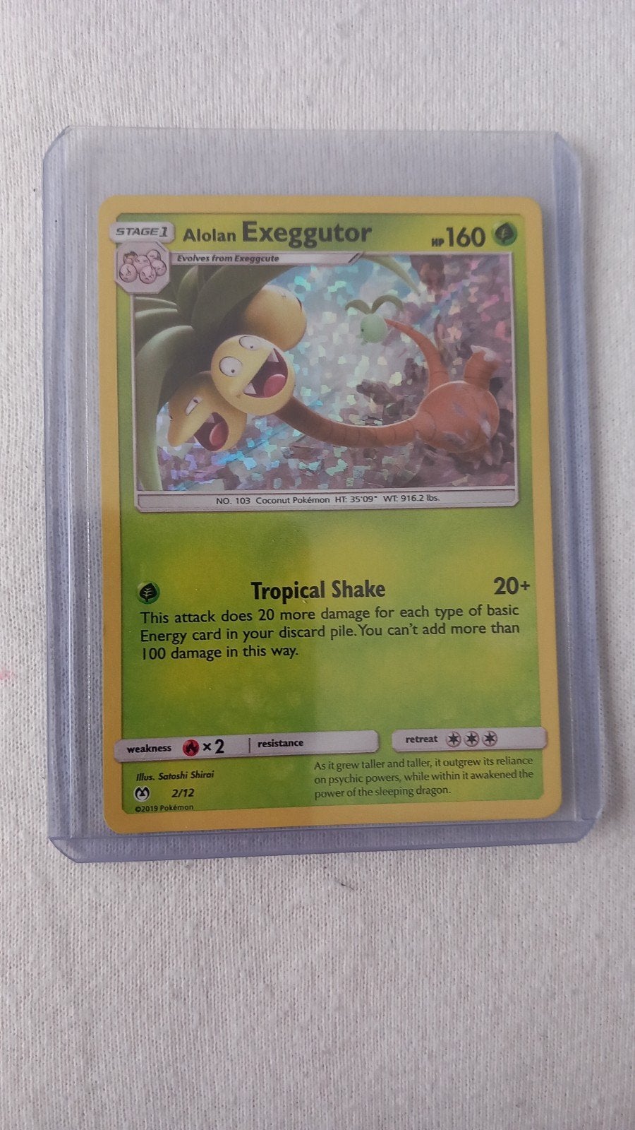 Pokemon Kaart 2019 McDonald's Alolan Exeggutor - Geen Schade, Ophalen of Verzenden
