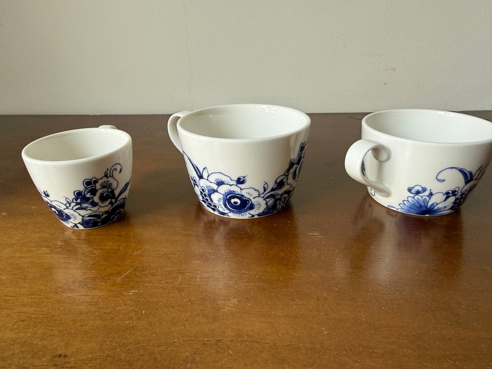 Set van 3 Royal Delft 1653 Delfts Blauwe Kopjes, Ophalen