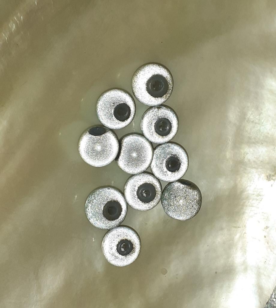 lot kralen 10 holografisch zilver 8-9 mm, Ophalen of Verzenden, Nieuw, Kraal
