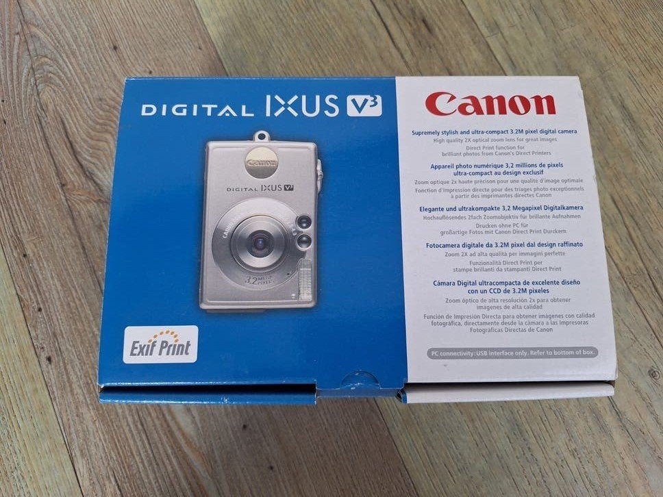 Canon Digital IXUS V3 Compactcamera met alle accessoires, Audio, Tv en Foto, Fotocamera's Digitaal, Ingebouwde flitser, Canon
