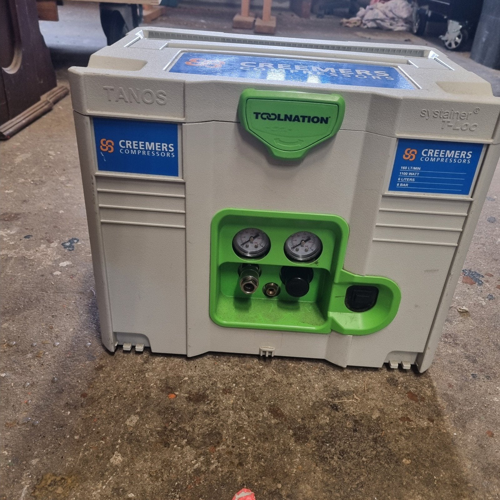 Creemers Compressor in Systainer T-Loc - Zo goed als nieuw, 6 tot 10 bar, Ophalen of Verzenden, Zo goed als nieuw, Minder dan 200 liter/min