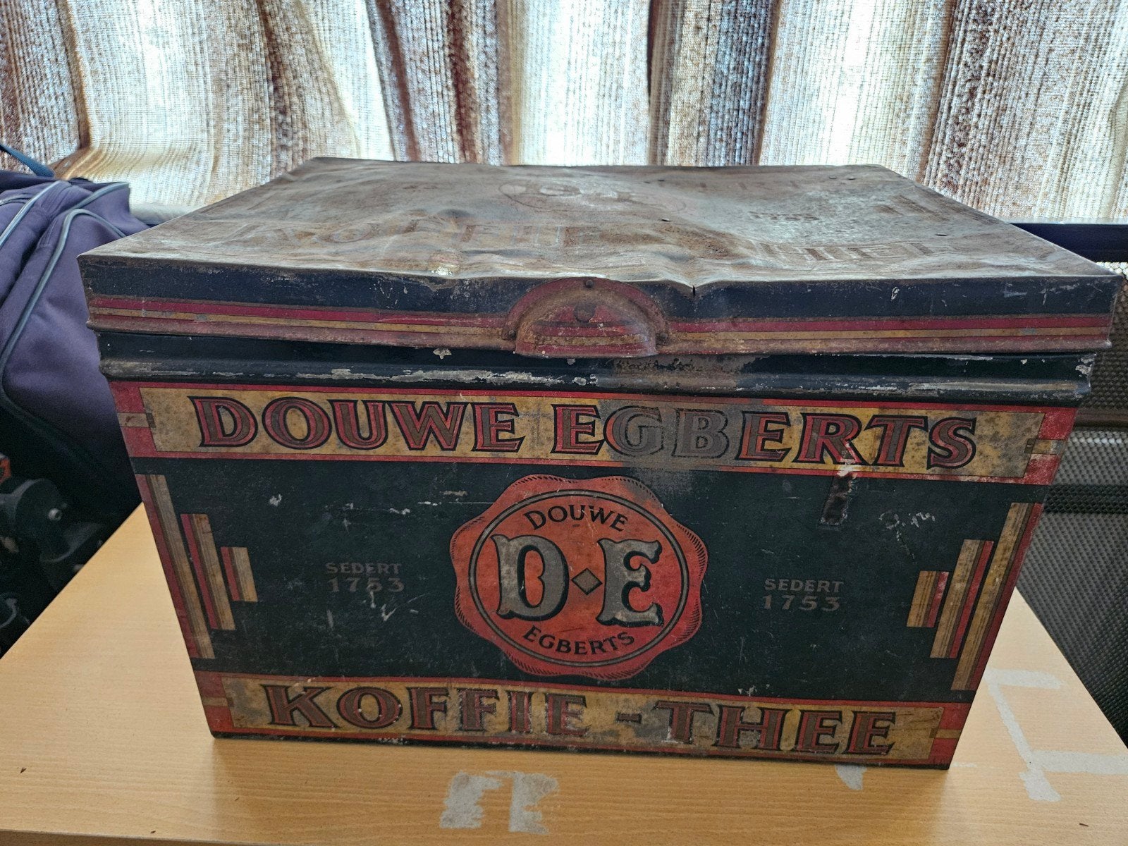 Antieke Douwe Egberts Koffie-Thee Blik, Antiek en Kunst, Antiek | Overige Antiek, Ophalen