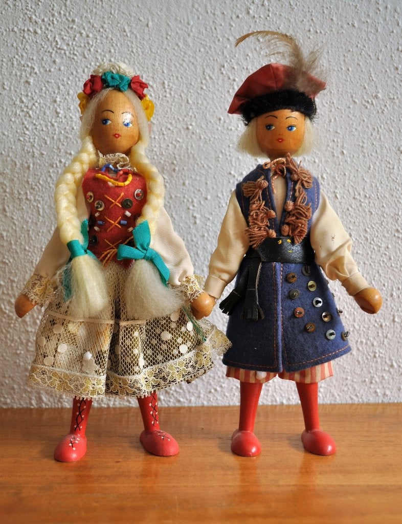 Oude Popjes Pop Hout 18 cm 22 cm 1901-1950, Ophalen of Verzenden, Pop