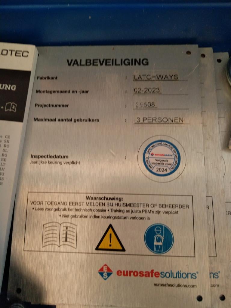 Latchways Valbeveiliging Systeem - Zo goed als nieuw, Ophalen of Verzenden, Zo goed als nieuw