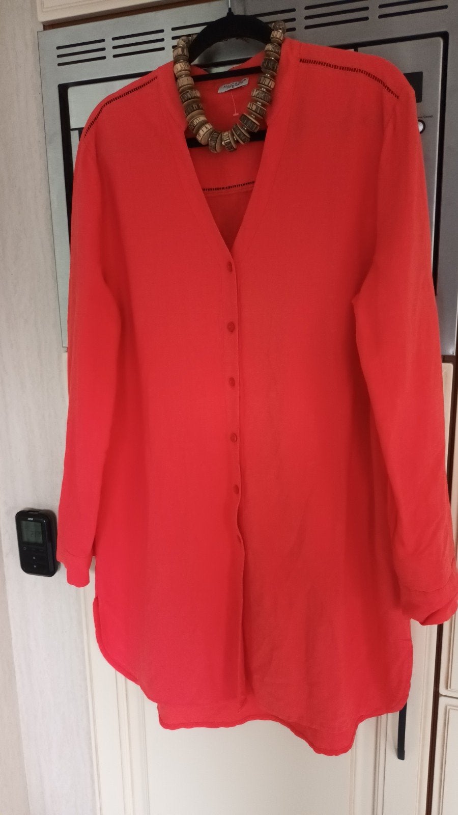 Maicazz koraalrode linnen/viscose blouse maat 44, Maat 42/44 (L), Nieuw, Ophalen of Verzenden, Maicazz