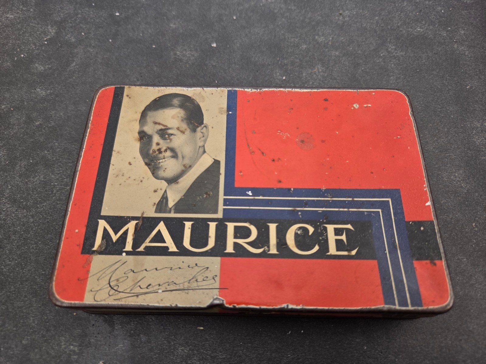 Vintage blik Maurice Jasneva, Ophalen of Verzenden, Gebruikt, Overige, Overige merken