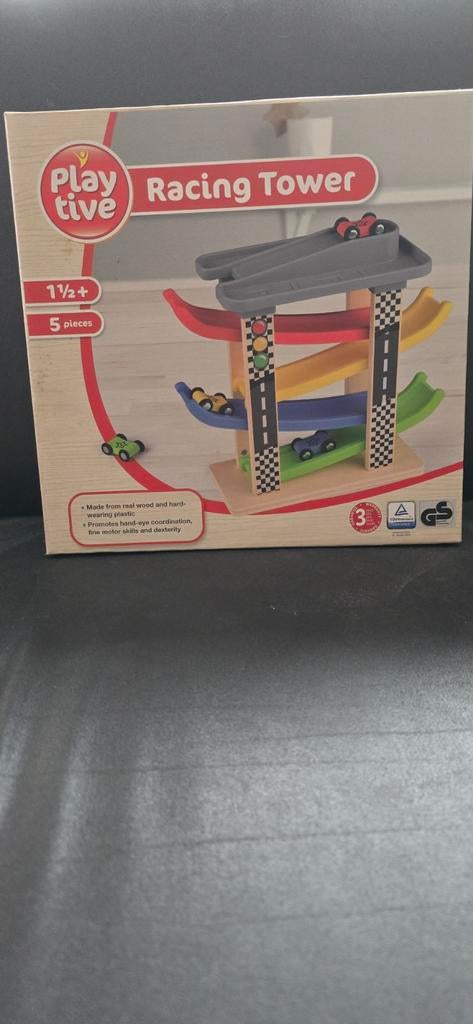 Playtive Racing Tower Houten Racebaan met Auto's, Ophalen, Zo goed als nieuw, Jongen of Meisje