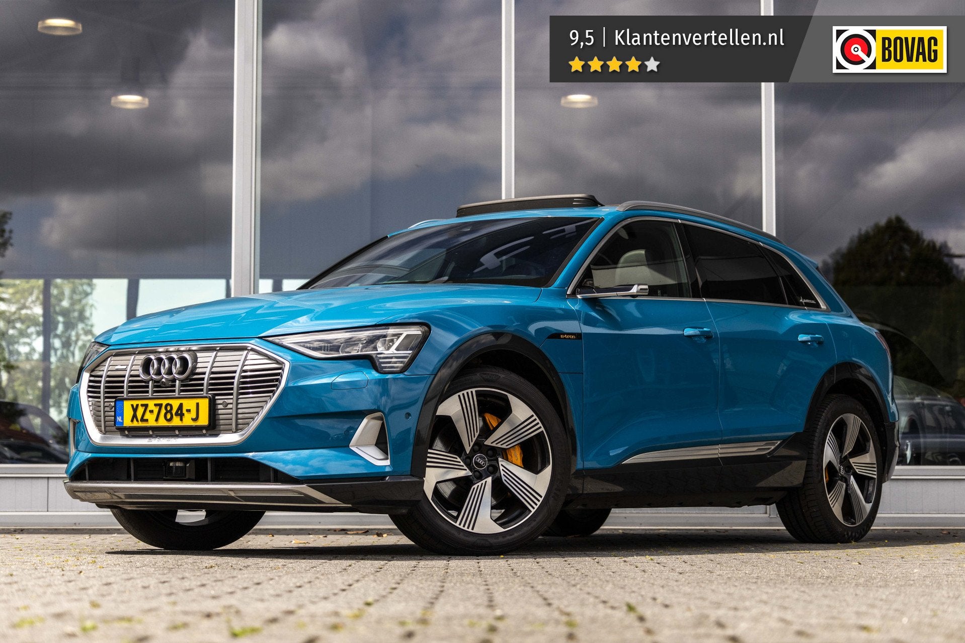 Audi e-tron e-tron 55 quattro advanced 95 kWh | Pano | B&O |, Zwart, 95 kWh, Blauw, 360 pk