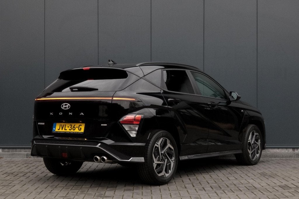 Hyundai KONA 1.6 GDI HEV Comfort Smart N-LINE | CAMERA | STO, Gebruikt, Euro 6, Zwart, Bedrijf