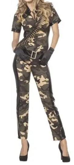 Leuke groen/beige/zwarte LEGER/ARMY overall (1), Carnaval, Ophalen of Verzenden, Kleding, Maat 36 (S)