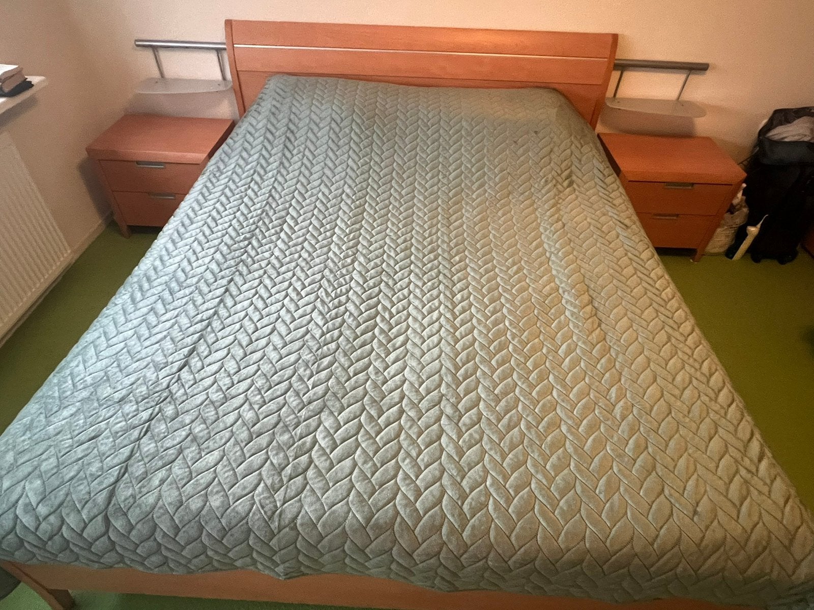 Bedombouw 160 x 200 cm, Ophalen, Zo goed als nieuw, Tweepersoons