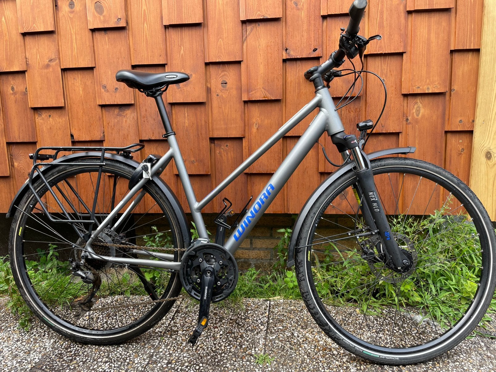 Trekkingfiets / Stadsfiets Winora Domingo 27 – Framemaat 52, Gebruikt, Versnellingen, 50 tot 53 cm, Schijfrem