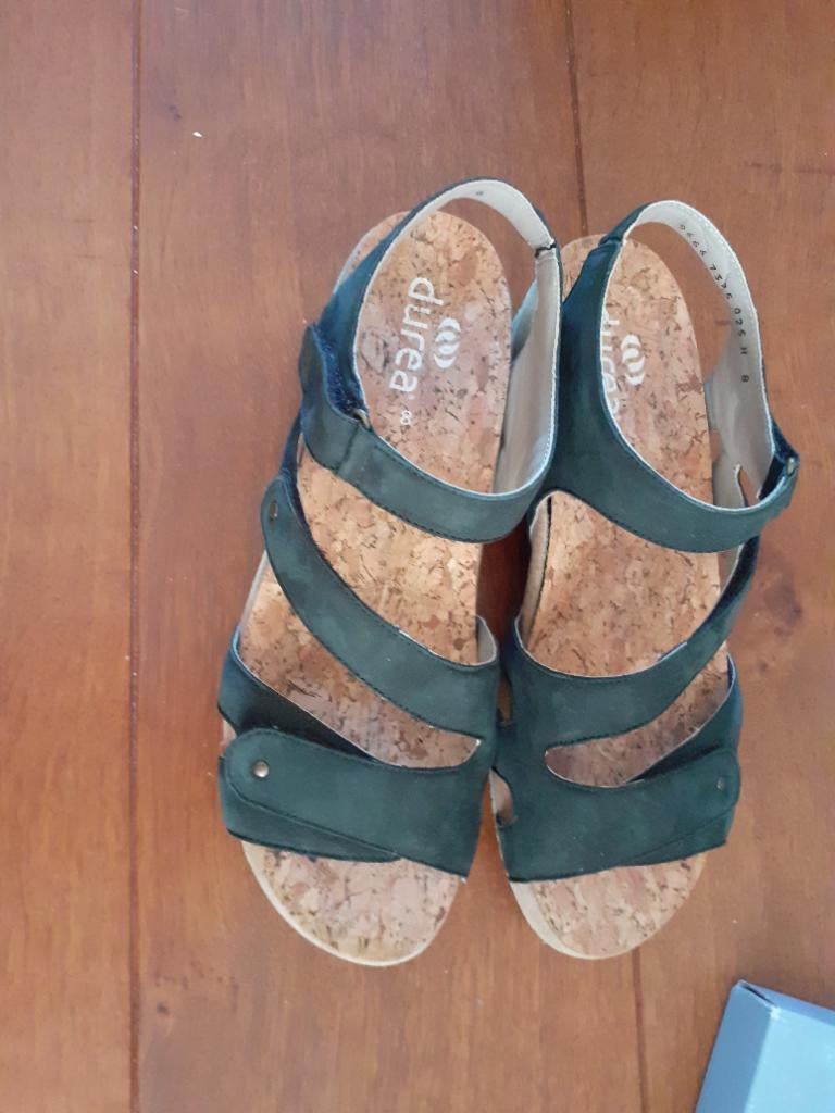Durea 42H, Kleding | Dames, Schoenen, Durea, Zwart, Zo goed als nieuw, Sandalen of Muiltjes