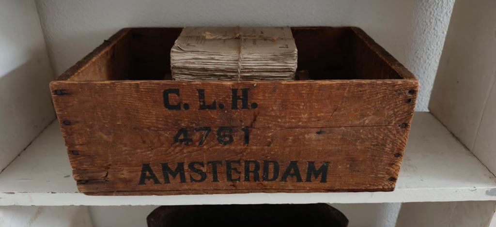 Oud Amsterdams bakje / houten bak, Ophalen of Verzenden, Minder dan 50 cm, Minder dan 50 cm