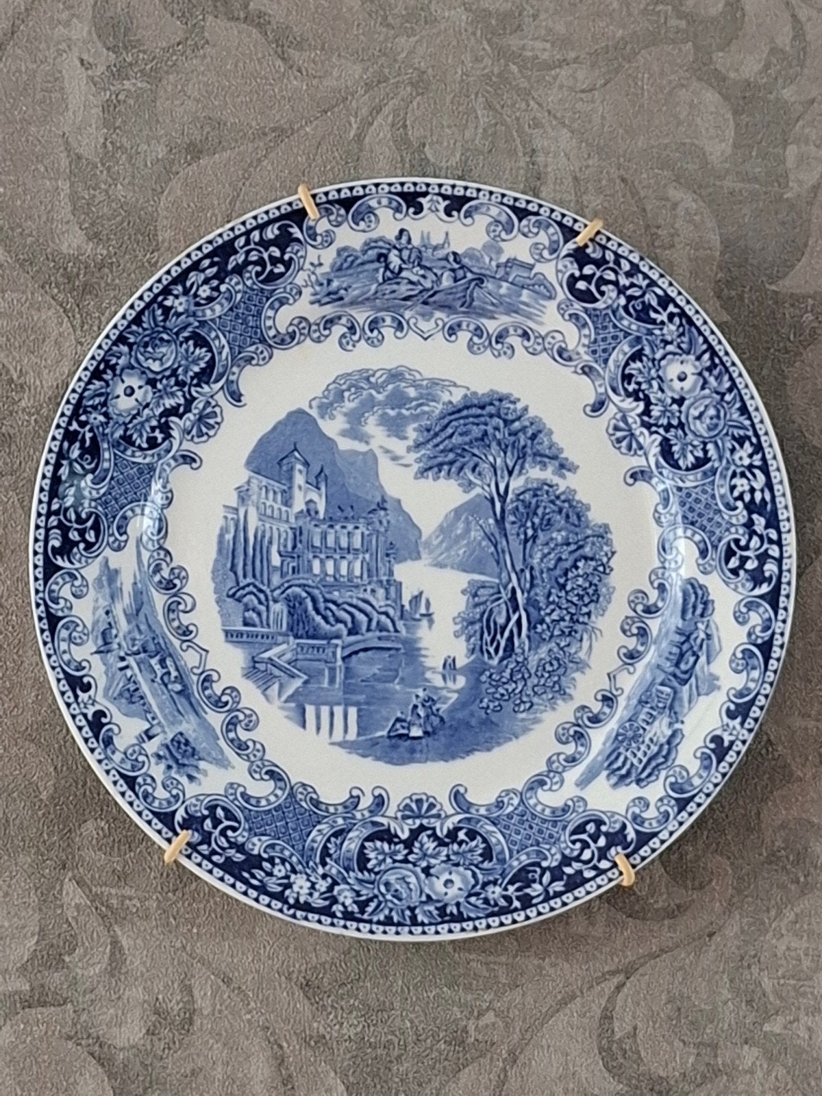 prachtig antiek helder blauw-wit wandbord van Petrus Regout, Antiek en Kunst, Antiek | Wandborden en Tegels, Ophalen of Verzenden