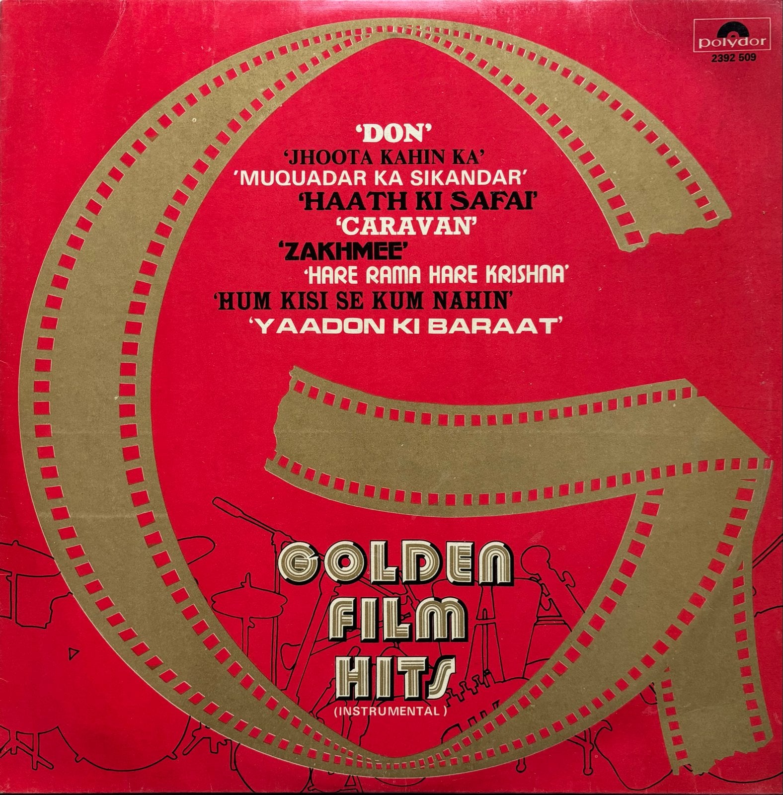 Golden Film Hits (Instrumental) LP - Bollywood Soundtrack, Verzenden, Gebruikt, 12 inch, LP
