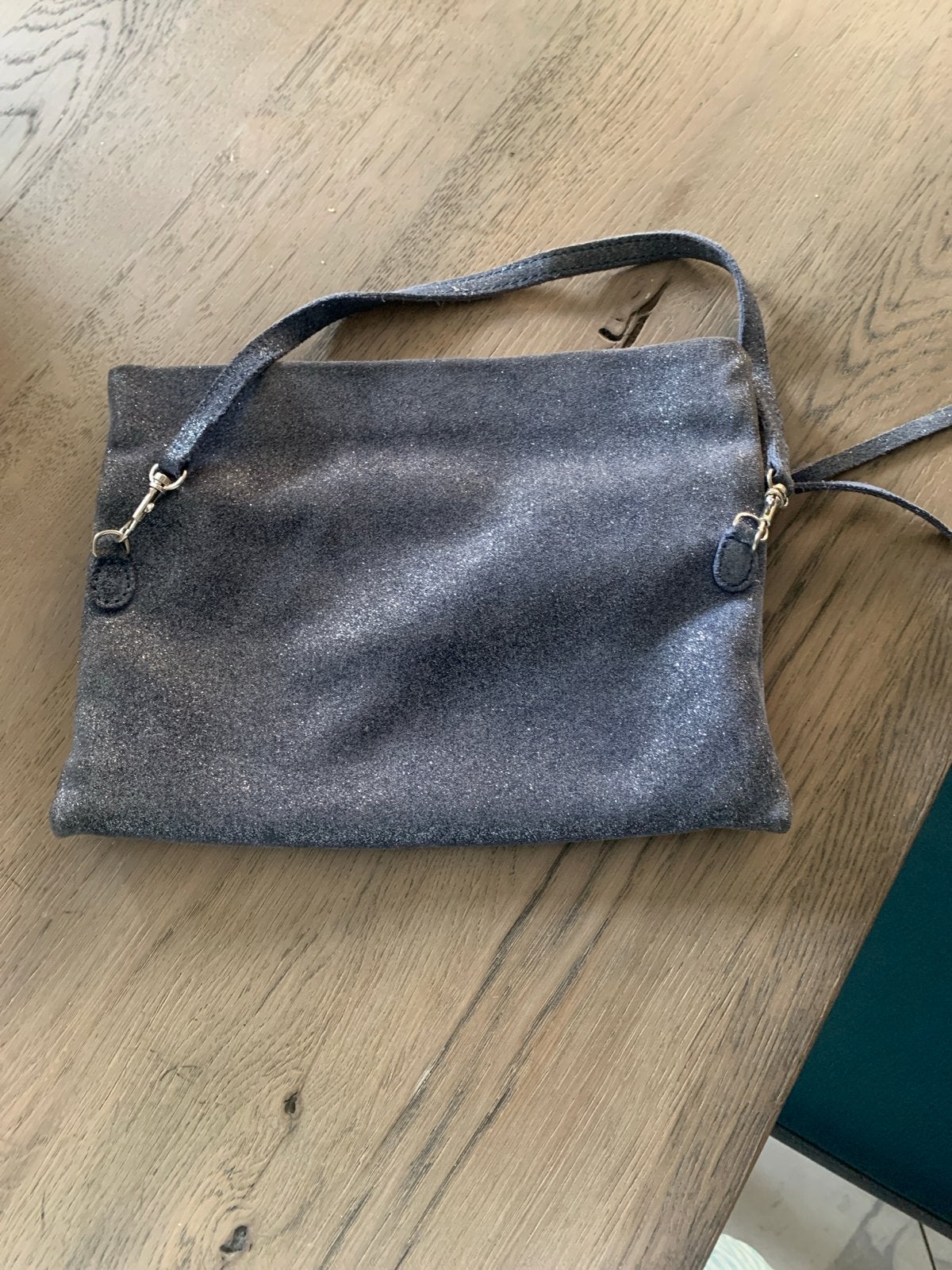 Gianni Chiarini Clutch - blauw leder, Sieraden, Tassen en Uiterlijk, Tassen | Damestassen, Ophalen of Verzenden, Zo goed als nieuw