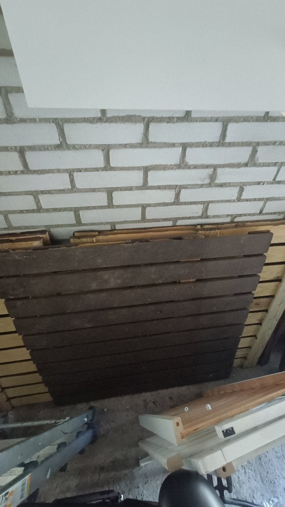 Houten vlondertegels 100x100cm, Tuin en Terras, Terrasdelen en Vlonders, Ophalen, Gebruikt, Hout