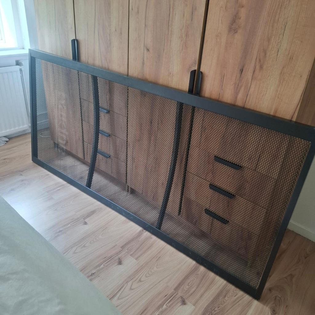 Auping bedframe/hoofdbord van metaal, Ophalen, Gebruikt, Eenpersoons, Zwart