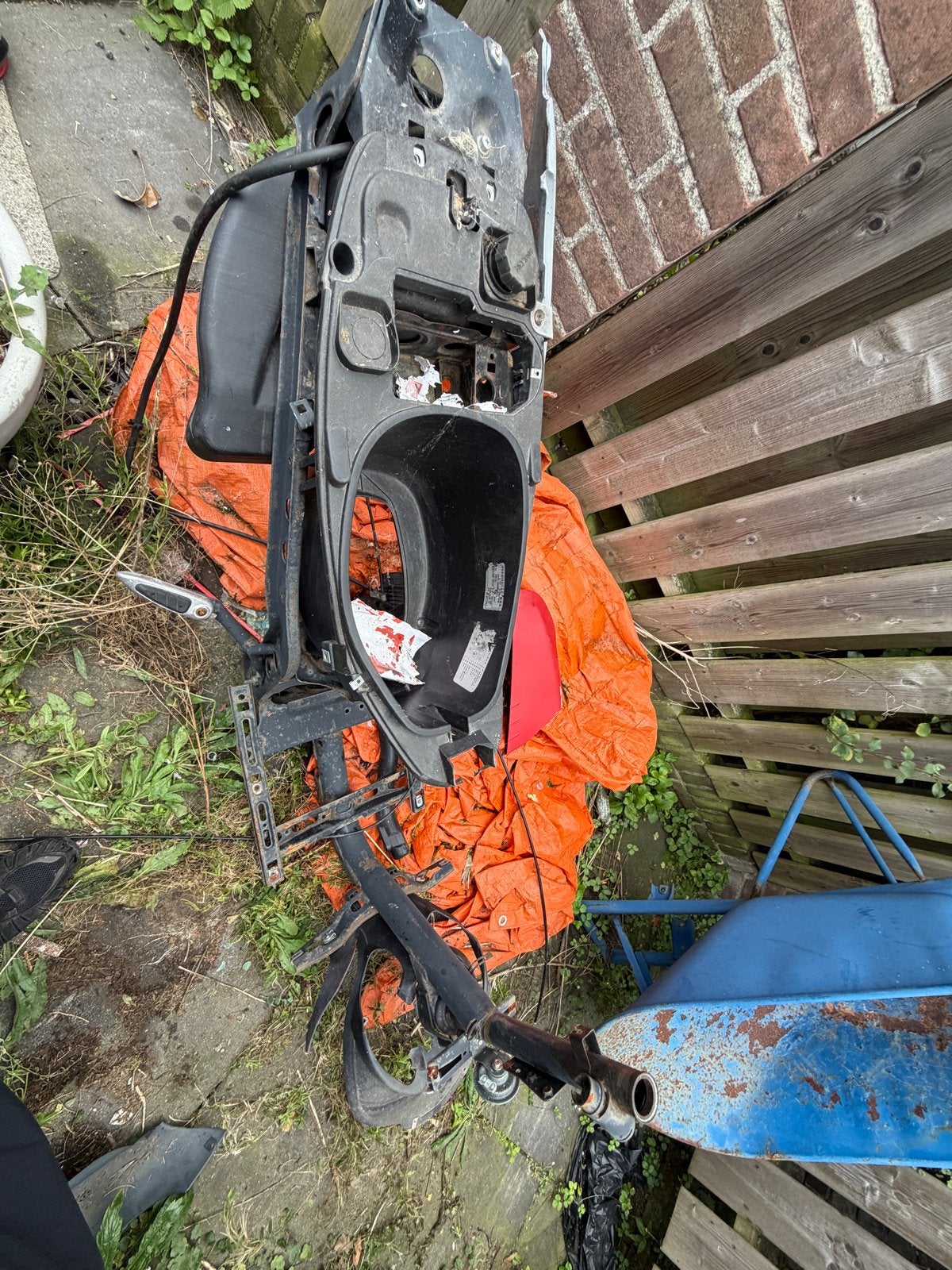 Piaggio skipper SKR LX Frame met swingarm, buddy en tank, Ophalen of Verzenden, Gebruikt, Frame, Piaggio