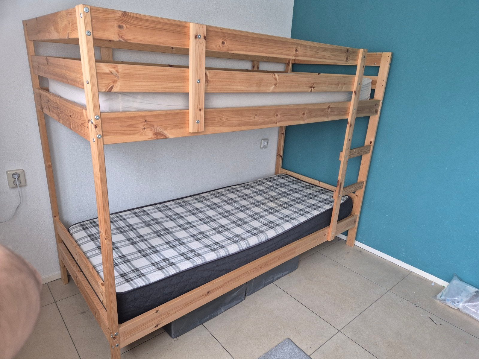 Ikea stapelbed, Huis en Inrichting, Slaapkamer | Stapelbedden en Hoogslapers, Ophalen, 90 cm, 160 tot 180 cm, Tweepersoons