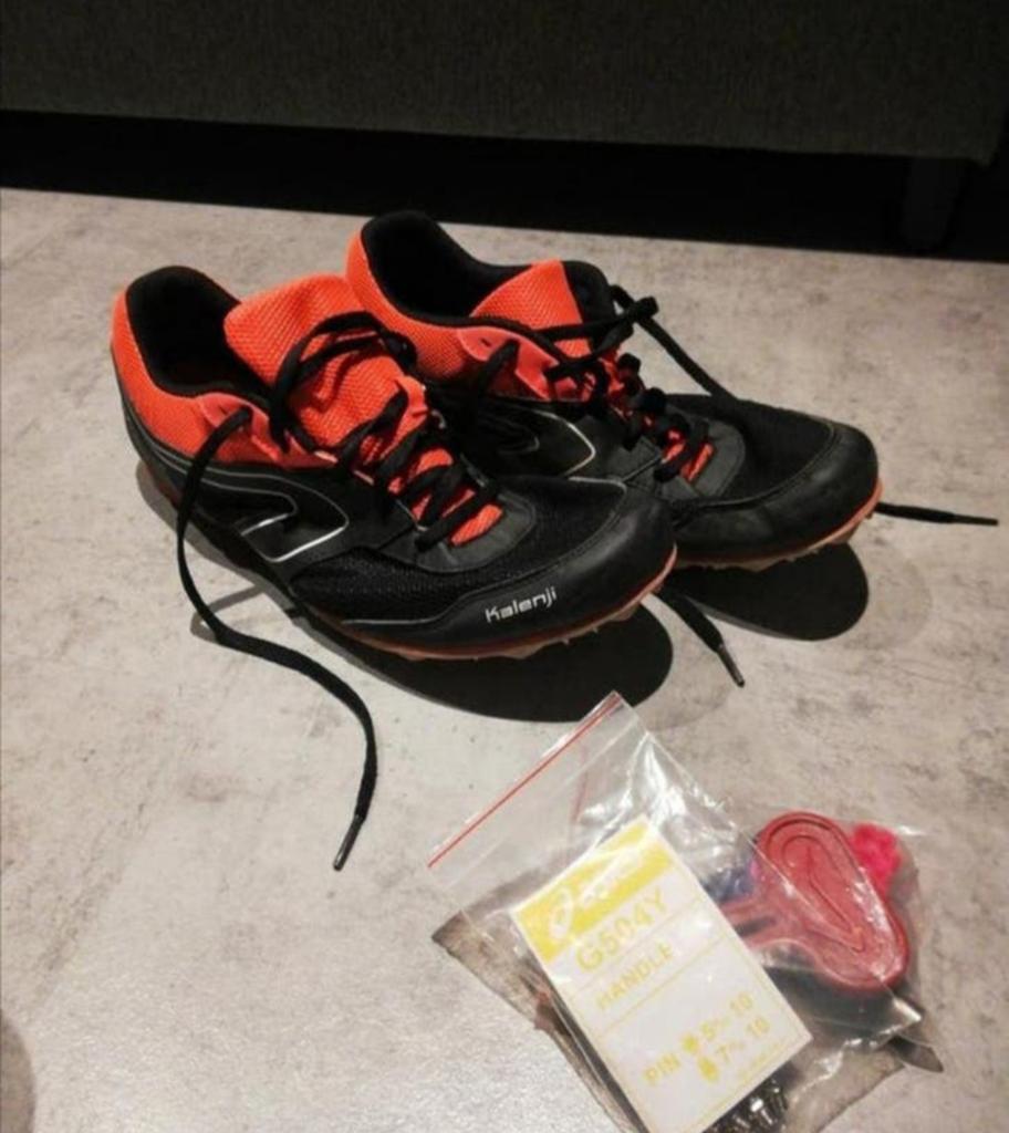 Kalenji spikes, atletiek schoenen maat 46, Ophalen of Verzenden, Gebruikt, Spikes, Overige merken