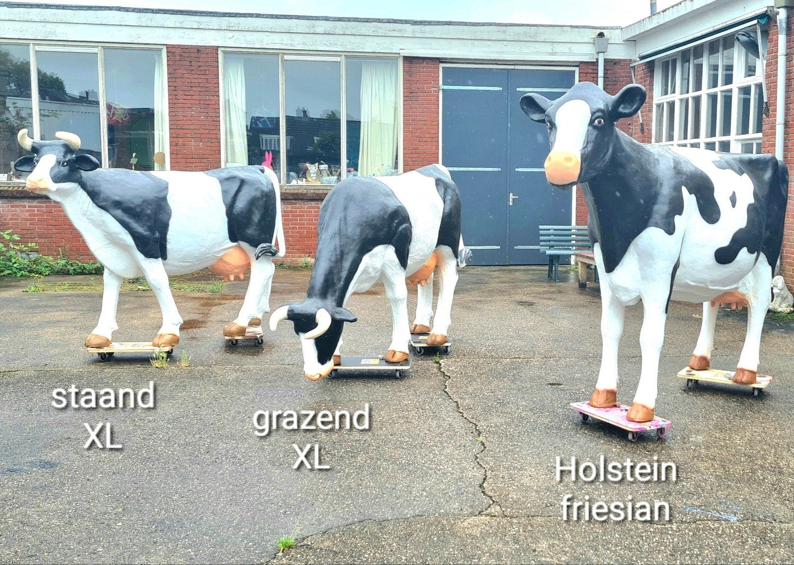 Koe beeld geit beeld varken kunst lammetje kalf beeld, Tuin en Terras, Tuinbeelden, Ophalen, Nieuw, Kunststof, Dierenbeeld
