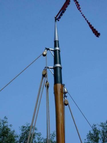 Trompet, trommelstok, masttopkoker op platbodemmast, Watersport en Boten, Accessoires en Onderhoud, Witherenstraat 2a 8701 JJ Bolsward