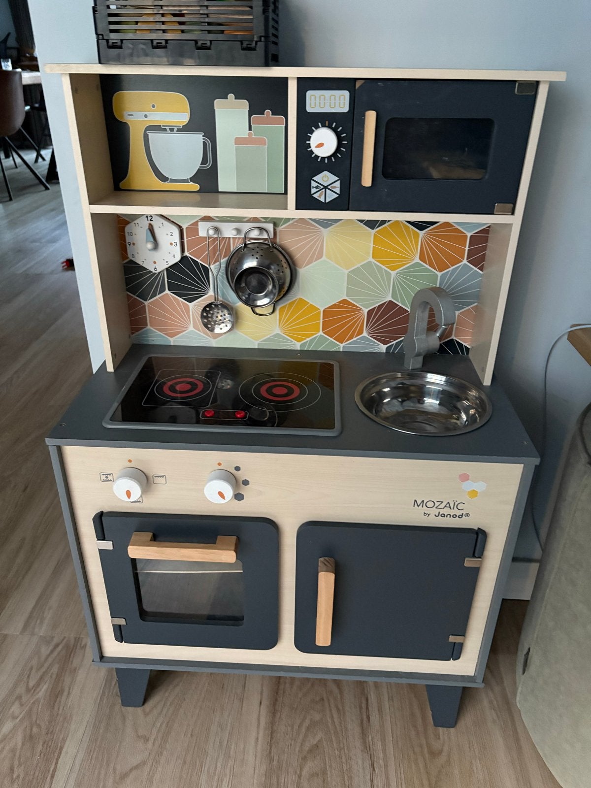 Janod Mozaïc Houten Speelkeuken, Ophalen, Zo goed als nieuw, Hout, Speelkeuken