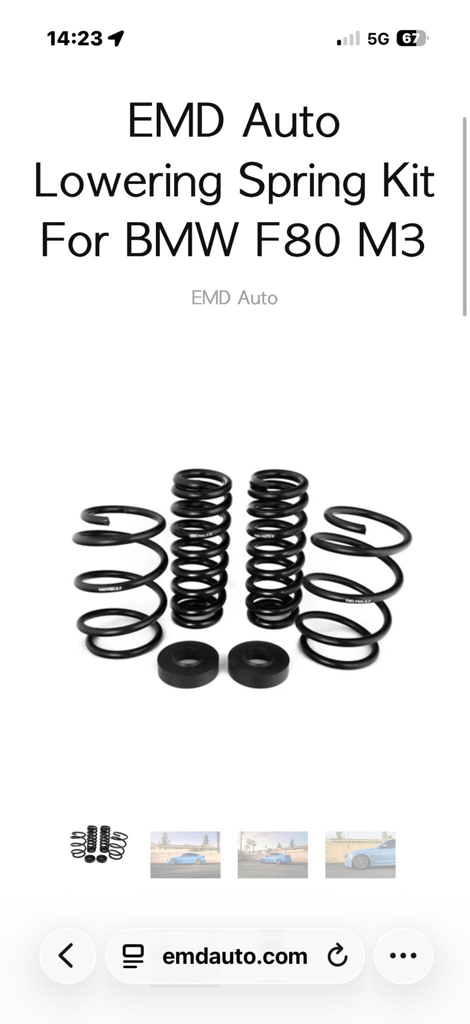EMD Auto Verenverlagingsset voor BMW F80 M3, Ophalen, Nieuw, BMW