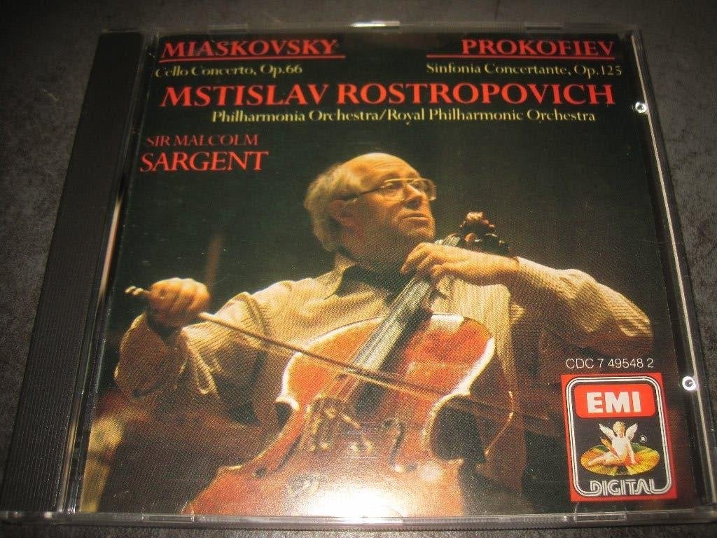 Miaskovsky & Prokofiev Cello Concertos Rostropovich op EMI, Ophalen of Verzenden, Classicisme, Zo goed als nieuw, Kamermuziek