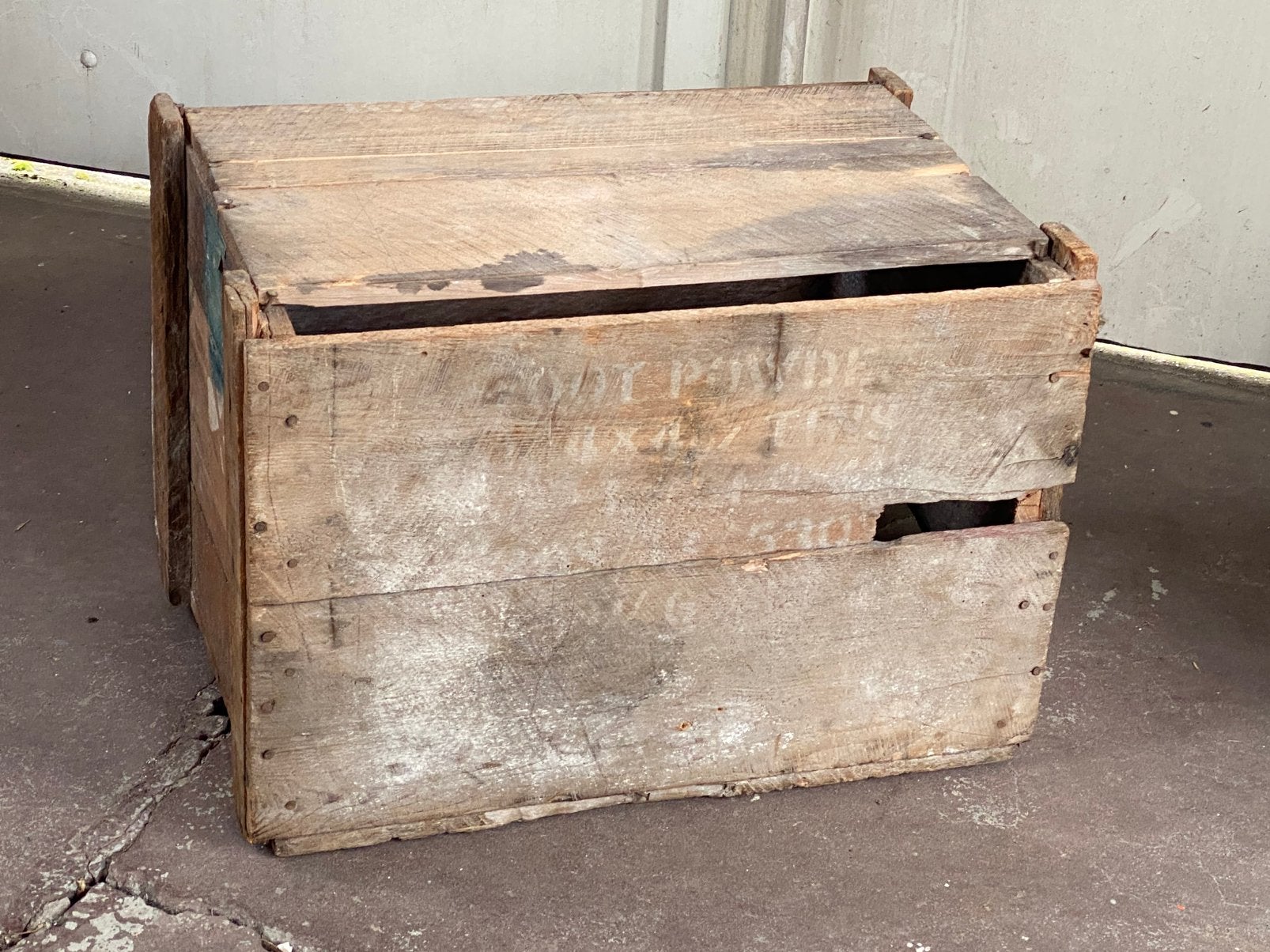 Houten kist Footpowder origineel WW2, Verzenden, Kist of Geocache