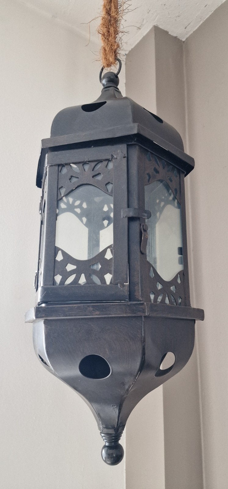 hangende lantaarn, Ophalen of Verzenden, Glas, Lantaarn