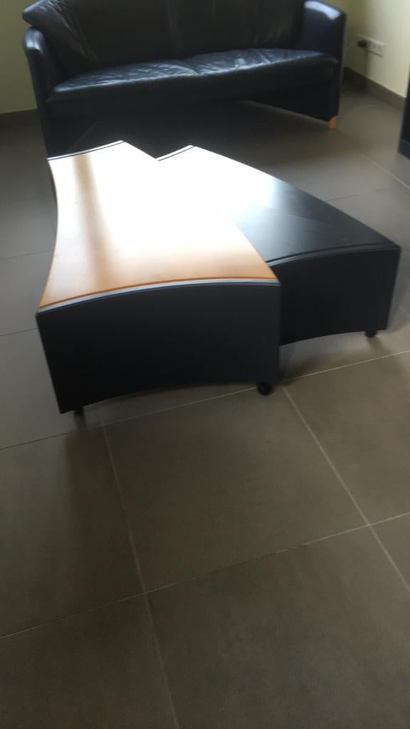 Moderne salontafel met uniek design, Ophalen, 100 tot 150 cm, 50 tot 100 cm, Zo goed als nieuw