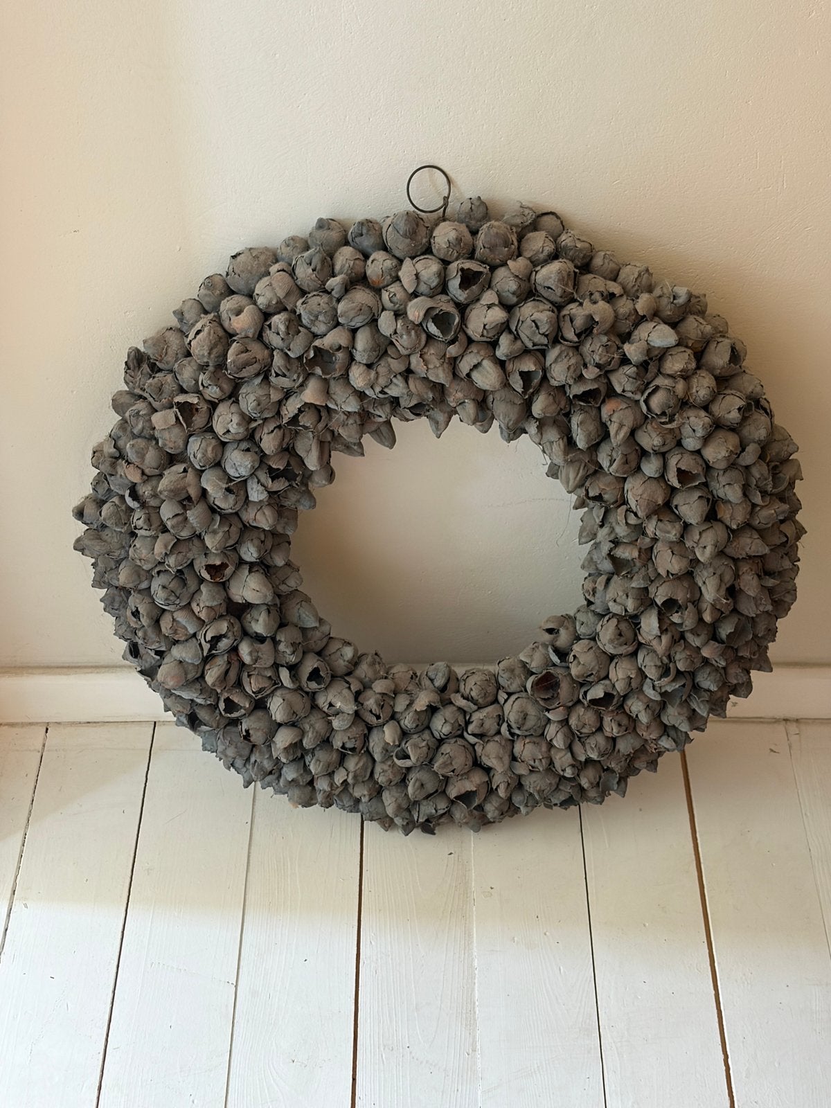Grote krans van gedroogde eucalyptus-zaaddozen – 52cm, 52 cm, Ophalen, Gebruikt