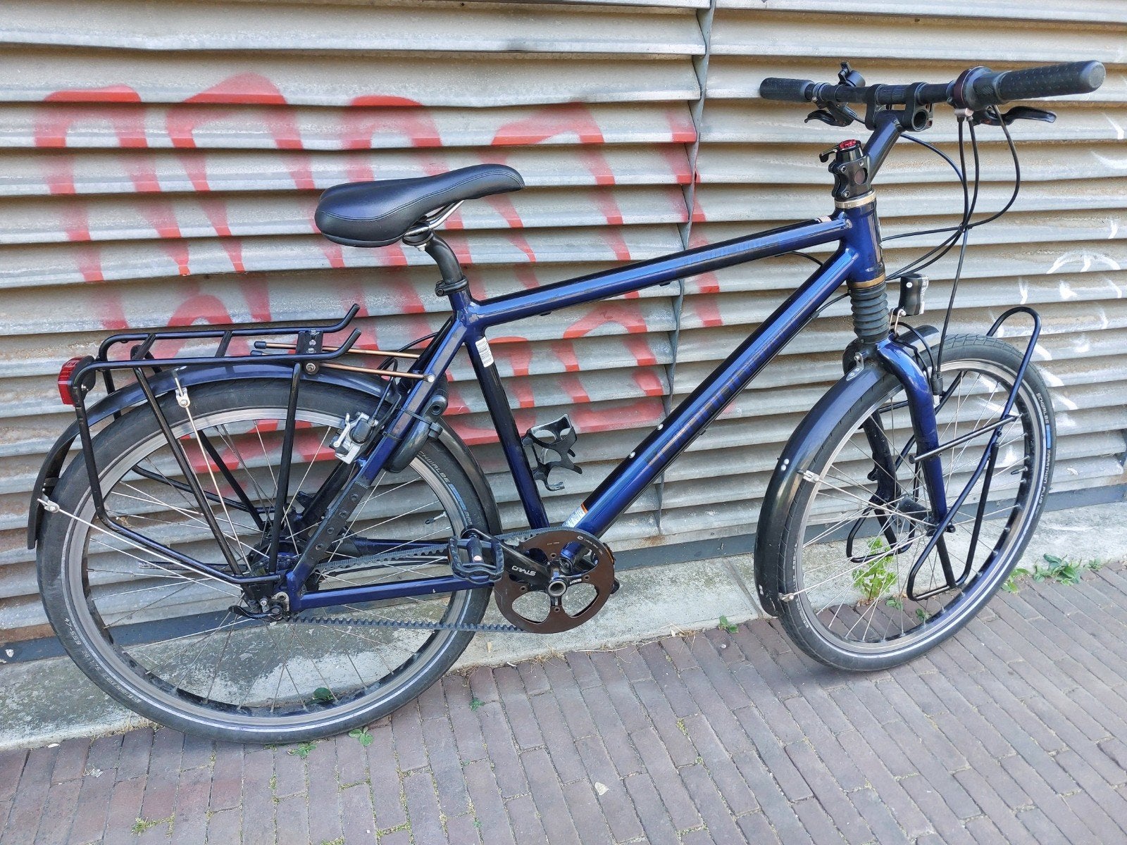 Cannondale Touring fiets met Rohloff naaf en Gates beltdrive, 28 inch, Gebruikt, 10 tot 15 versnellingen, 50 tot 53 cm
