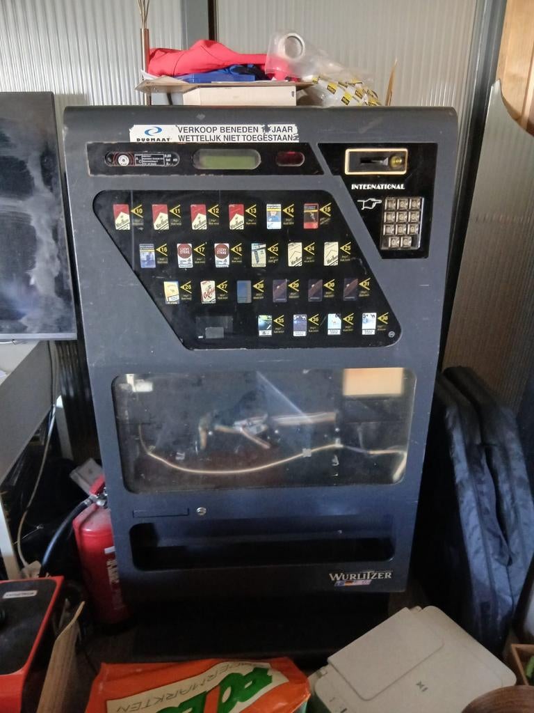 Wurlitzer International sigarettenautomaat, Verzamelen, Automaten | Overige, Ophalen of Verzenden, Gebruikt