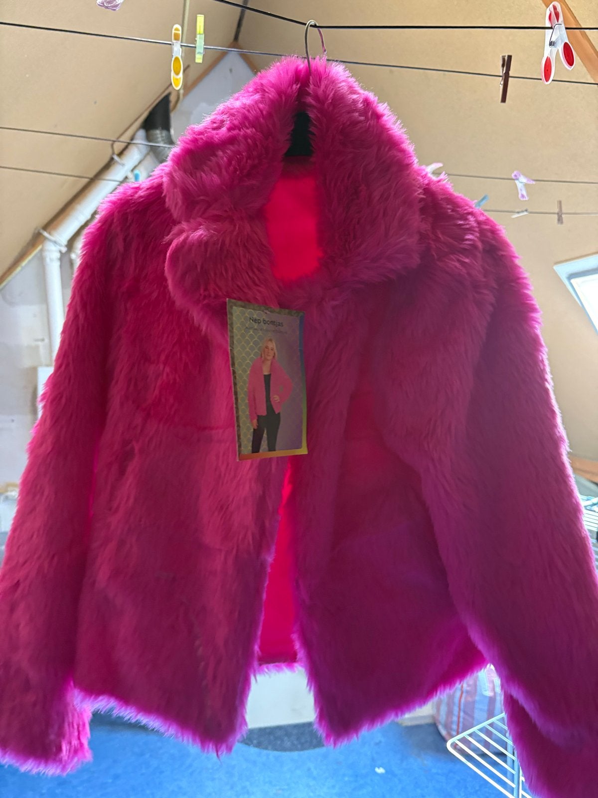 Nieuwe roze bontjas maat L/XL, Ophalen of Verzenden, Nieuw, Roze