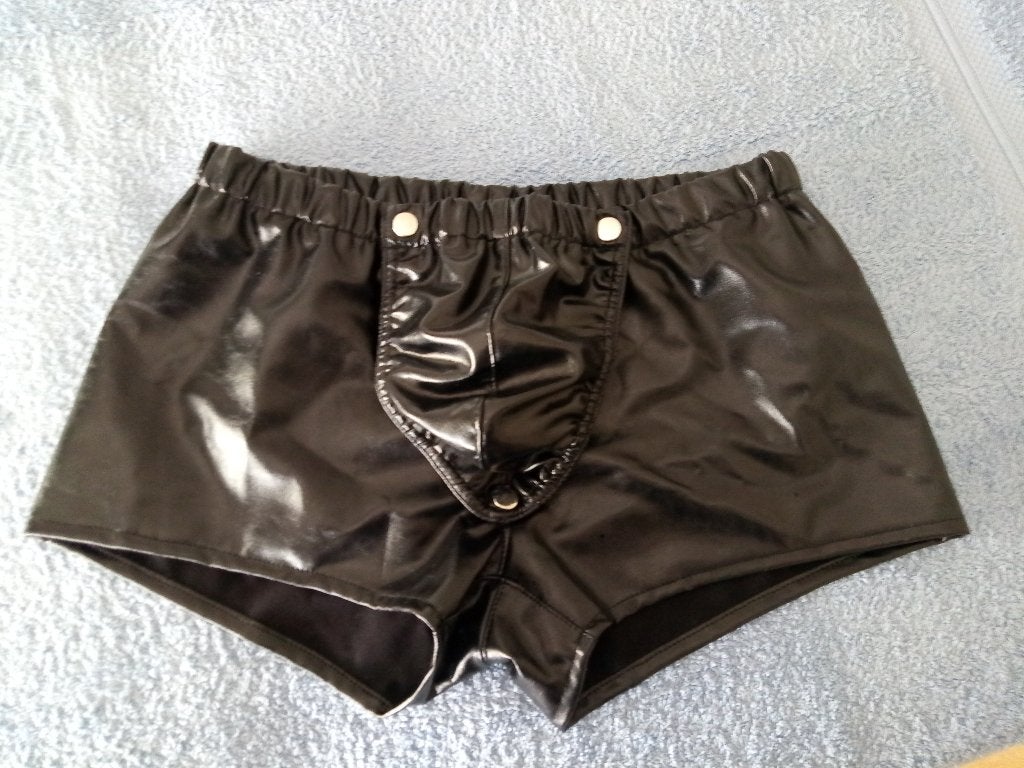 Zwarte  Lederlook  Underwear boxer maat  M, Verzenden, Zwart, Svenjoyment, Boxer