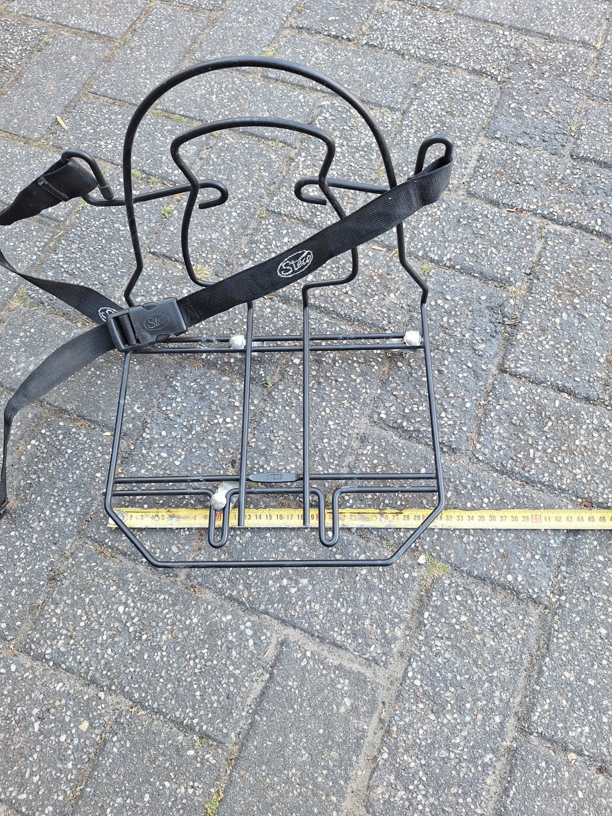 Steco bagagerek voor schooltas, mist 1 boutje, Fietsen en Brommers, Fietsaccessoires | Bagagedragers, Ophalen of Verzenden, Gebruikt