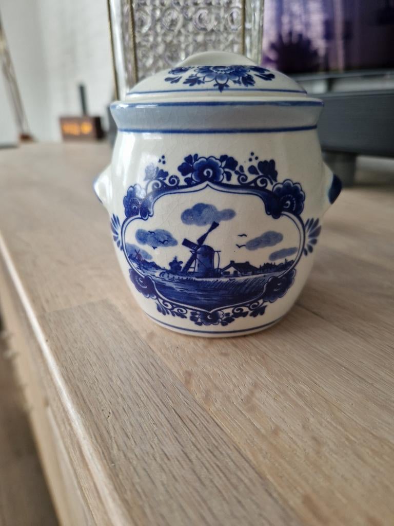 MOSTERDPOTJE DELFTSBLAUW MARNE'S MOSTERD GRONINGEN, Ophalen of Verzenden