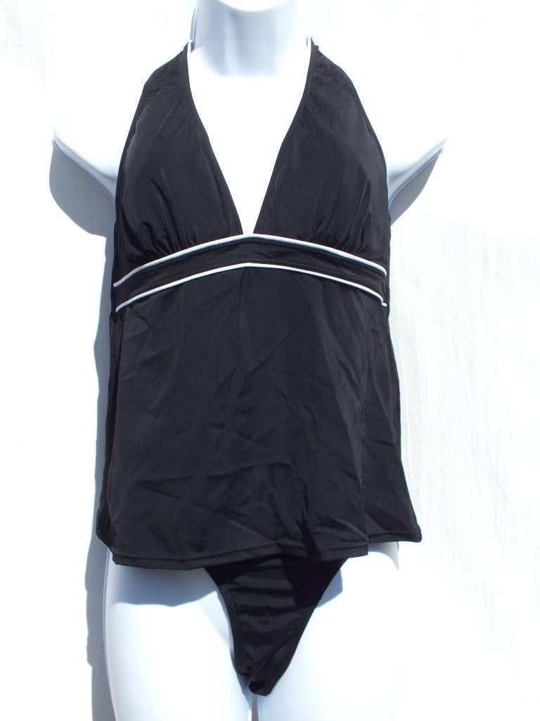Leuke zwart witte bikini met hemd. Mt M, Kleding | Dames, ., Zwart, Ophalen of Verzenden, Zo goed als nieuw