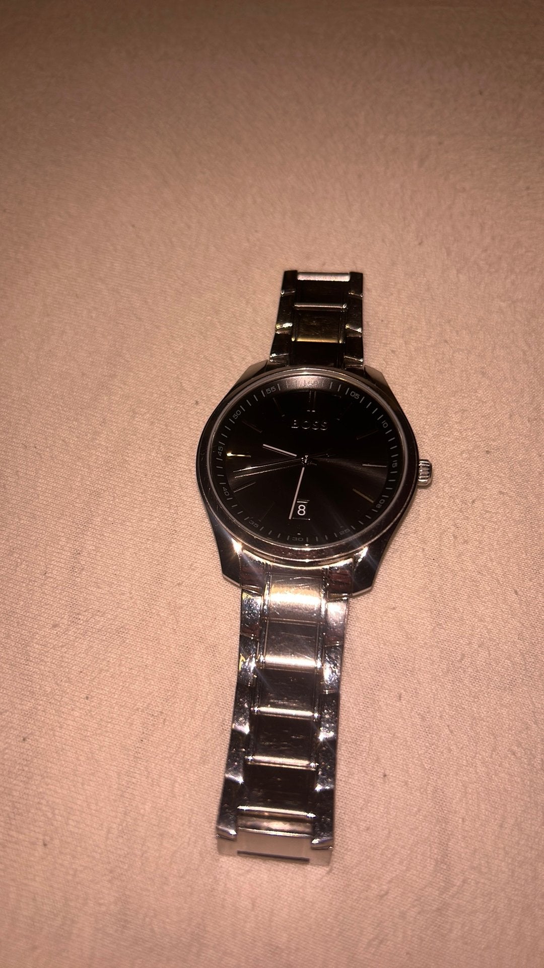 BOSS horloge silver, Overige merken, Staal, Staal, Polshorloge