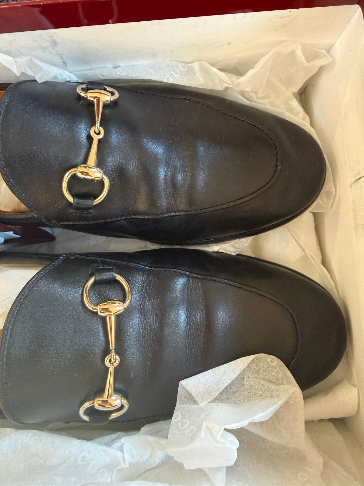 Gucci loafers dames - Maat 38.5, Ophalen of Verzenden, Gedragen, Zwart, Instappers