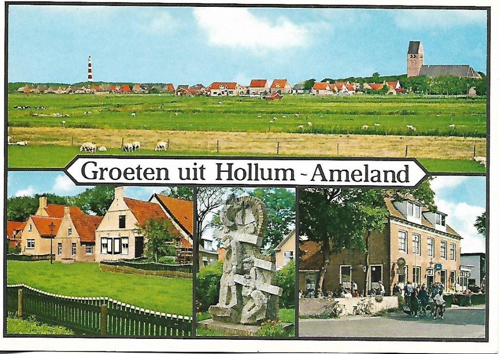 Ameland- -4-luik., Verzenden, 1980 tot heden, Gelopen, Waddeneilanden