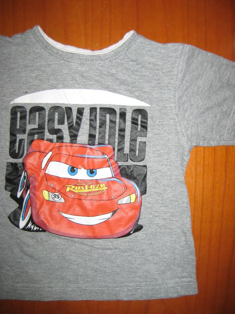 Grijs shirt, 92/98, Disney Pixar Cars, Ophalen of Verzenden, Zo goed als nieuw, Jongen, Shirt of Longsleeve