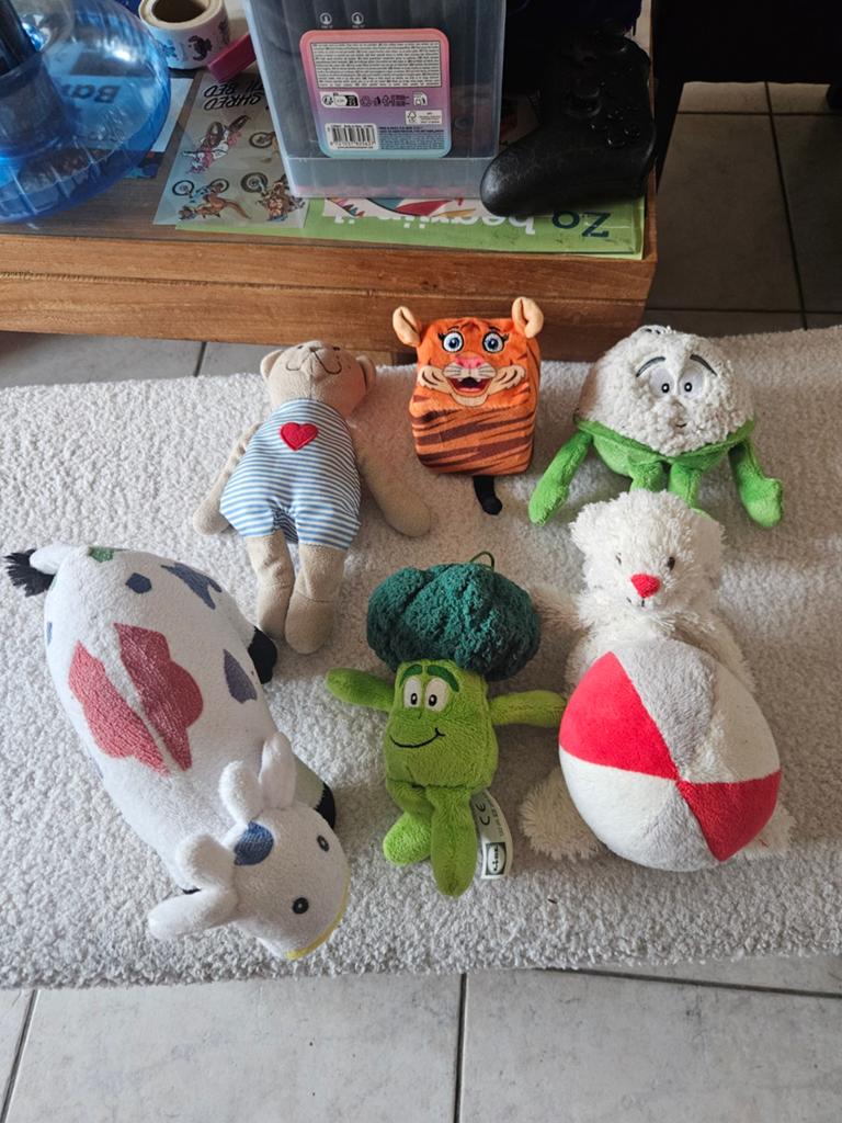 Allerlei soorten kinderknuffels, Gebruikt, Overige merken, Overige karakters, Overige typen